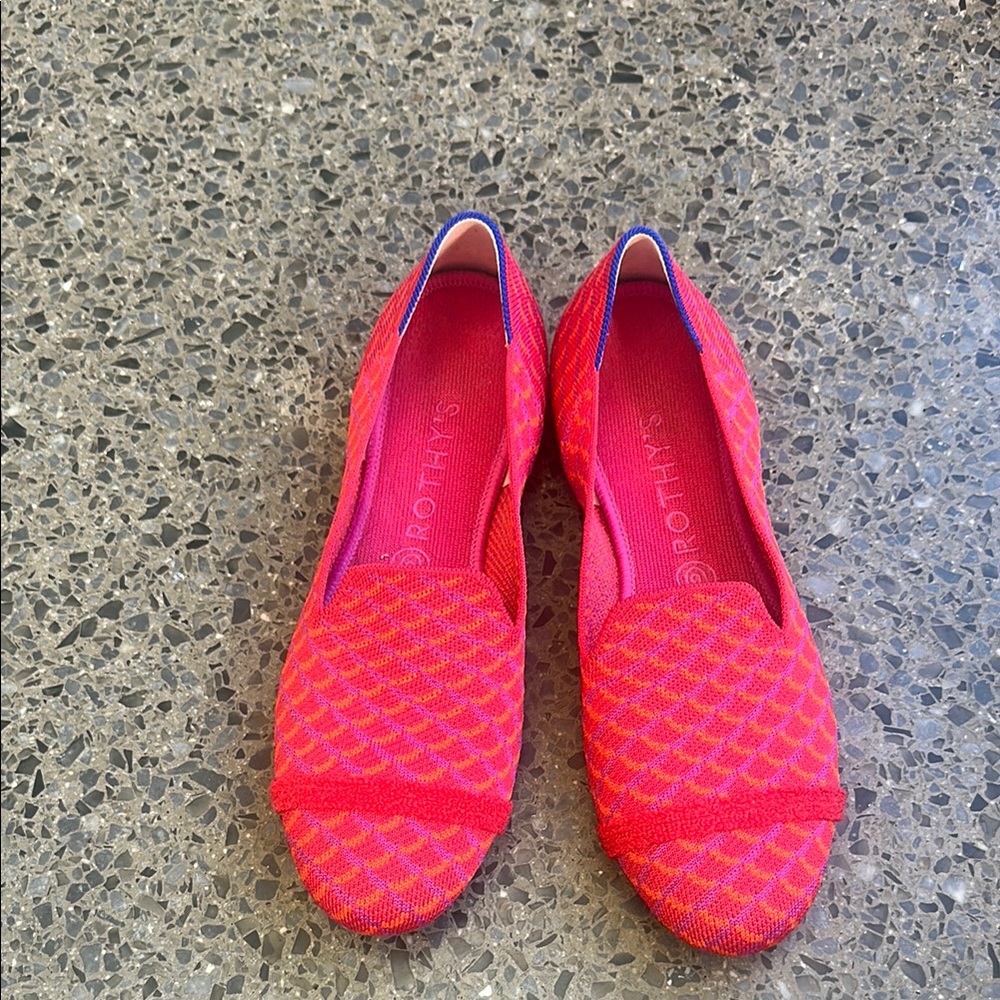 Rothy's Red Flats Comfortable Slip-On Loafers